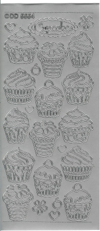 Billede: cupcakes, sølv stickers