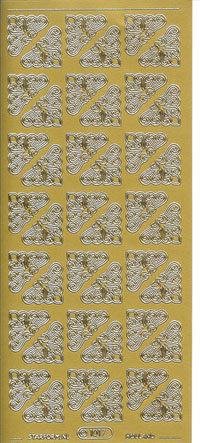 Billede: guldhjørne stickers 1017