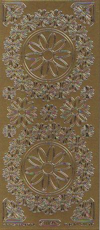 Billede: blomsterkrans guld, stickers