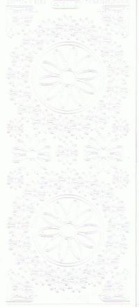 Billede: blomsterkrans hvid, stickers