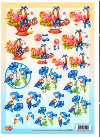 Billede: blomster og fugle, hmdesign, tilbud