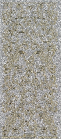 Billede: snørkler sølv/guld glitter stickers