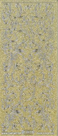Billede: snørkler guld/sølv glitter stickers