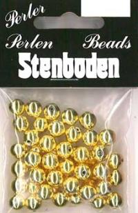 Billede: voksperle 8 mm guld, ca. 50 stk.