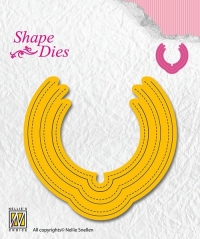 Billede: skæreskabelon NS SHAPE DIES “Round Pocket” SD160, 76x72mm