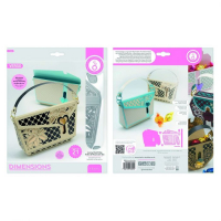 Billede: skæreskabelon taske, Tonic Studios • Dimensions luxury clutch bag Trellis Of Hearts Die Set