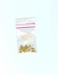 Billede: wireklemme forgyldt 2mm ca. 100 stk.