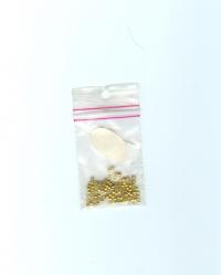 Billede: wireklemmer forgyldt 2,5mm ca. 100 stk