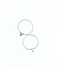 Billede: creolerring forsølvet 3cm 10 par