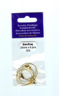 Billede: creolerring 25 mm forgyldt 3 par