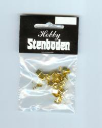 Billede: metalsplit firkant forgyldt 10 mm 35 s