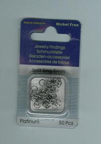 Billede: 50 stk. 5mm øsken, platinum