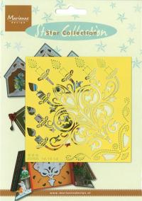 Billede: metalskabelon lysestage pd0005, star collection, marianne design