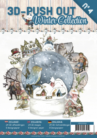 Billede: Bog med 8 ark med 3D udstansninger, 3 stk. pr. ark samt 8 ark matchende designpapir, Winter Collection