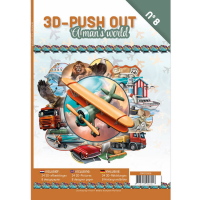 Billede: Bog med 8 ark med 3D udstansninger, 3 stk. pr. ark samt 8 ark matchende designpapir, A man's world