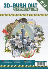 Billede: Bog med 8 ark med 3D udstansninger, 3 stk. pr. ark samt 8 ark matchende designpapir, Christmas Time