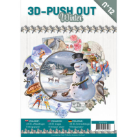 Billede: Bog med 8 ark med 3D udstansninger, 3 stk. pr. ark samt 8 ark matchende designpapir, Winter