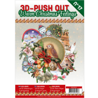 Billede: Bog med 8 ark med 3D udstansninger, 3 stk. pr. ark samt 8 ark matchende designpapir, Warm Christmas Feelings