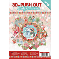 Billede: Bog med 8 ark med 3D udstansninger, 3 stk. pr. ark samt 8 ark matchende designpapir, Lovely Christmas