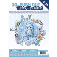 Billede: Bog med 8 ark med 3D udstansninger, 3 stk. pr. ark samt 8 ark matchende designpapir, Winter Wonderland