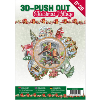 Billede: Bog med 8 ark med 3D udstansninger, 3 stk. pr. ark samt 8 ark matchende designpapir, Christmas Village