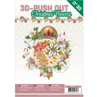 Billede: Bog med 8 ark med 3D udstansninger, 3 stk. pr. ark samt 8 ark matchende designpapir,, Christmas Flowers