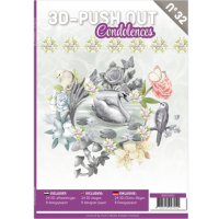 Billede: Bog med 8 ark med 3D udstansninger, 3 stk. pr. ark samt 8 ark matchende designpapir, Condolences