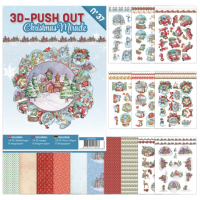 Billede: Bog med 8 ark med 3D udstansninger, 3 stk. pr. ark samt 8 ark matchende designpapir, Christmas Miracle. nr. 37
