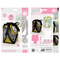 Billede: skære/prægeskabelon gaveæske, som også kan laves som lanterne, Tonic Studios • Dimensions die set Dainty arched edge gift box