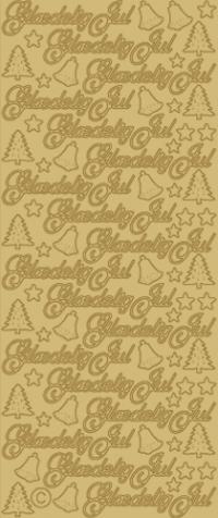 Billede: glædelig jul, guld stickers