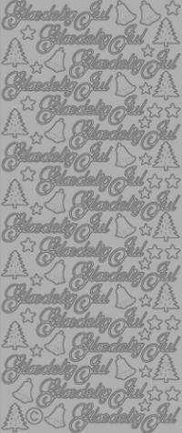 Billede: glædelig jul, sølv stickers