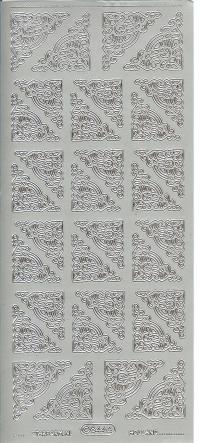 Billede: sølvhjørne stickers 844