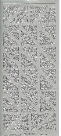 Billede: sølvhjørne stickers 846