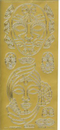 Billede: masker, guld stickers