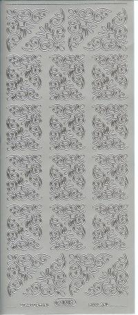 Billede: sølvhjørne stickers 1018
