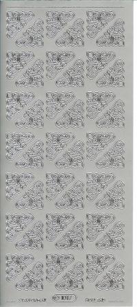 Billede: sølvhjørne stickers 1017