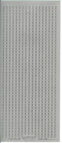 Billede: stjernekant sølv stickers 972