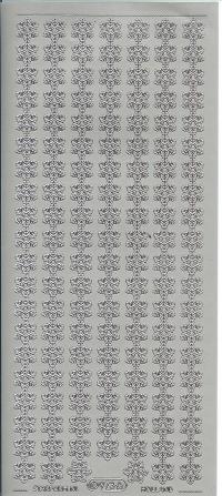 Billede: snefnug sølvkant stickers 973