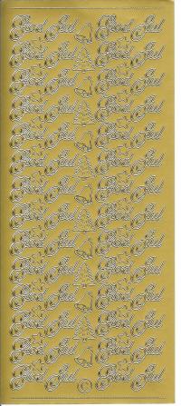 Billede: god jul guld, stickers