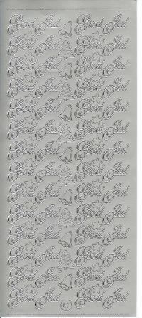 Billede: god jul sølv, stickers