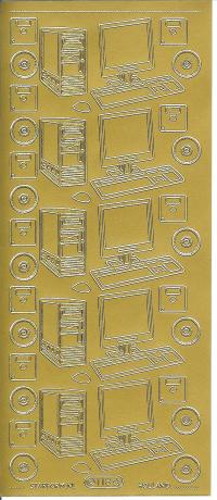 Billede: computer guld stickers