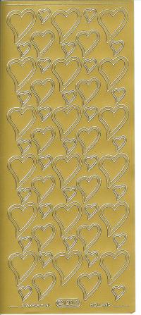 Billede: hjerter guld stickers