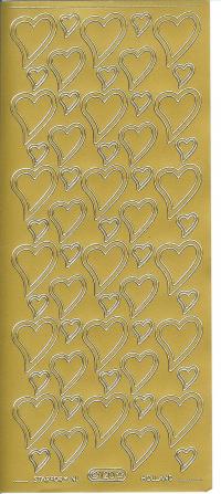 Billede: hjerter guld stickers
