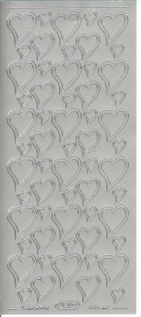 Billede: hjerte sølv stickers