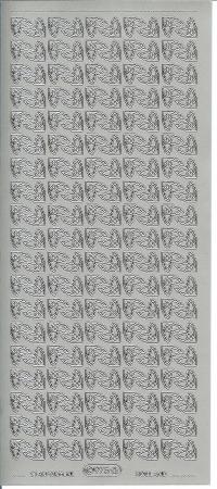 Billede: sølvhjørne stickers 975