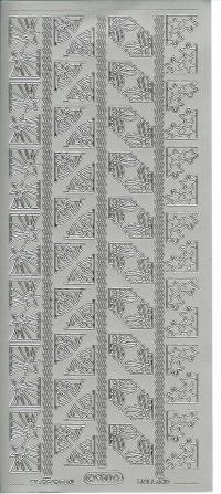 Billede: sølvhjørner jul stickers 980