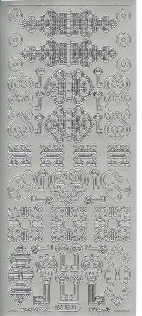 Billede: nøgler og huller sølv, stickers