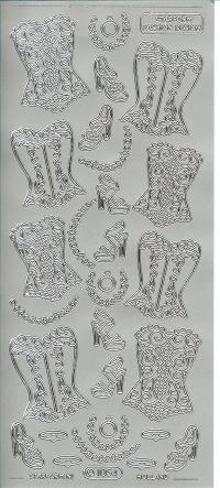 Billede: corsage, sølv stickers