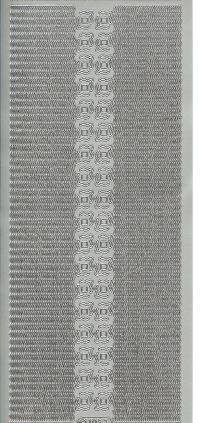 Billede: sølvkant med hjørne stickers 1057