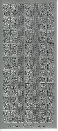 Billede: sølvhjørner med kant stickers 1070